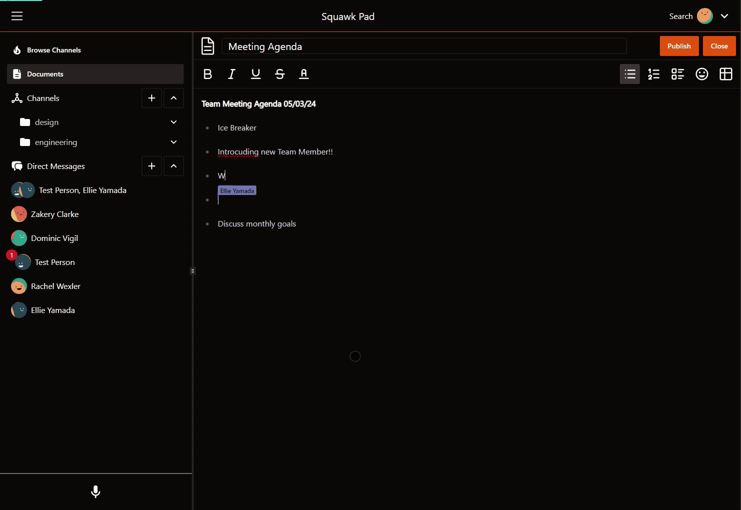 GIF of multiple users editing a document at the same time